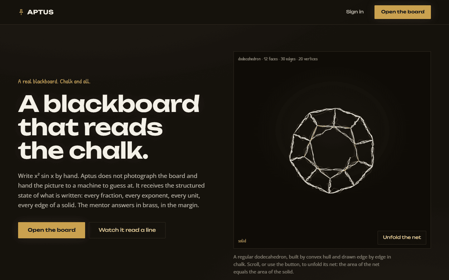 Aptus Blackboard: the chalkboard that reads the chalk